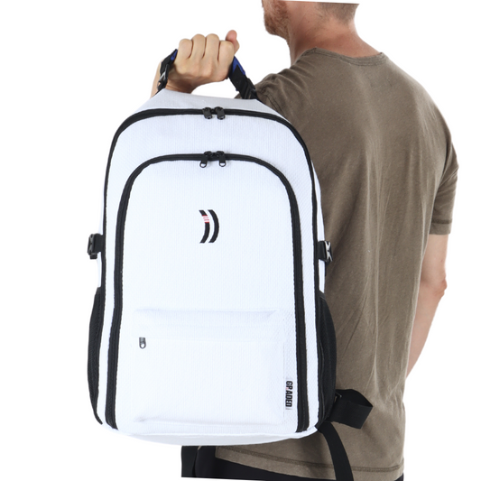 The original Graded Backpack: gi-material construction, recognizable rank details and room for the training-day essentials.